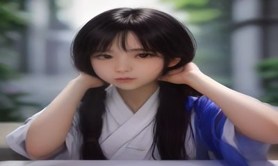 奶奶和10岁孙女坐在沙发上一起用平板看小小绘绘画教程，两人指着屏幕交流，隔代亲子温馨互动